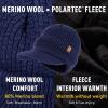 image:imageTOPEX DryKnit Waterproof 80 Merino Wool Beanie Hat with Brim  Fleece Lined Ski Cap for Cold Weather amp Large HeadsNavy