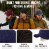 image:imageTOPEX DryKnit Waterproof 80 Merino Wool Beanie Hat with Brim  Fleece Lined Ski Cap for Cold Weather amp Large HeadsNavy