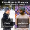 image:imageTOPEX PolarWool Merino Wool Beanie Polartec Fleece Lined LXLXXL Unisex Warm Winter Knit Hat Watch CapBeigealpine