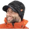 image:imageTOPEX DryKnit Waterproof 80 Merino Wool Beanie Hat with Brim  Fleece Lined Ski Cap for Cold Weather amp Large HeadsBlack