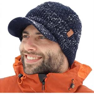 image:imageTOPEX DryKnit Waterproof 80 Merino Wool Beanie Hat with Brim  Fleece Lined Ski Cap for Cold Weather amp Large HeadsNavy  Gift Box Set