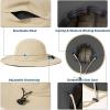 image:imageTOPEX XLXXL Waterproof Mens Sun Hat Wide Brim UPF 50 Bucket Hat for Women Sun Protection Outdoor HikingBeige