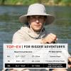 image:imageTOPEX XLXXL Waterproof Mens Sun Hat Wide Brim UPF 50 Bucket Hat for Women Sun Protection Outdoor HikingDark Grey