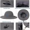 image:imageTOPEX XLXXL Waterproof Mens Sun Hat Wide Brim UPF 50 Bucket Hat for Women Sun Protection Outdoor HikingDark Grey