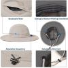 image:imageTOPEX XLXXL Waterproof Mens Sun Hat Wide Brim UPF 50 Bucket Hat for Women Sun Protection Outdoor HikingLight Grey
