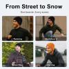 image:imageTOPEX DryKnit Waterproof Wool Beanie Hat for Men Fleece Lined Skull Cap Winter Knit Hat Watch Caps Reversible amp WindproofBlack