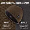 image:imageTOPEX DryKnit Waterproof Wool Beanie Hat for Men Fleece Lined Skull Cap Winter Knit Hat Watch Caps Reversible amp WindproofGreen