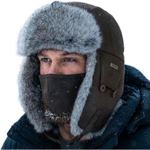 image:imageComhats Large XL Trapper Trooper Hunting Warm Ear Flap Russian Ushanka Winter Ski Cold Weather Bomber Hats for Men92677army Greenreal Fur