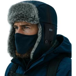 image:imageComhats Large XL Trapper Trooper Hunting Warm Ear Flap Russian Ushanka Winter Ski Cold Weather Bomber Hats for Men92677navy Bluereal Fur