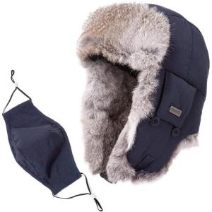 image:imageComhats Large XL Trapper Trooper Hunting Warm Ear Flap Russian Ushanka Winter Ski Cold Weather Bomber Hats for MenNavy