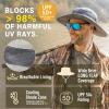 image:imageOversized XL XXL Mens Waterproof UPF50 Golf Bucket Sun Hats Big Head Boonie Safari Wide Brim FishingKhakimesh