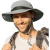 image:imageOversized XL XXL Waterproof Sun Hat for Big Heads Mesh Bucket Hat Wide Brim Adjustable Packable Hiking Beach FishingGrey27brim