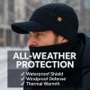 image:imageTOPEX DryKnit Waterproof Merino Wool Visor Beanie amp Polar Fleece Neck Warmer Set  Winter Hat for Cold WeatherBlackset Waterproof
