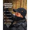 image:imageTOPEX DryKnit Waterproof Merino Wool Visor Beanie amp Polar Fleece Neck Warmer Set  Winter Hat for Cold WeatherBlackset Waterproof