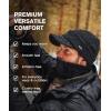 image:imageTOPEX DryKnit Waterproof Merino Wool Visor Beanie amp Polar Fleece Neck Warmer Set  Winter Hat for Cold WeatherGreenset Waterproof