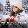 image:imageTOPEX Dryknit Waterproof FleeceLined Visor Beanie for Women  Stylish Chunky Knit Winter Hat for Cold WeatherBlack