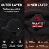 image:imageTOPEX Dryknit Waterproof FleeceLined Visor Beanie for Women  Stylish Chunky Knit Winter Hat for Cold WeatherBlack