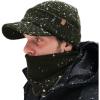 image:imageTOPEX DryKnit Waterproof Merino Wool Visor Beanie amp Polar Fleece Neck Warmer Set  Winter Hat for Cold WeatherGreenset Waterproof
