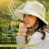 image:imageTOPEX ChicPony Womens Wide Brim Bucket Sun Hat with Ponytail Hole UPF 50 Summer Packable Sunhat for Travel Beach OutdoorCream Beige