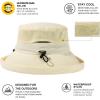 image:imageTOPEX ChicPony Womens Wide Brim Bucket Sun Hat with Ponytail Hole UPF 50 Summer Packable Sunhat for Travel Beach OutdoorCream Beige