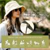 image:imageTOPEX ChicPony Womens Wide Brim Bucket Sun Hat with Ponytail Hole UPF 50 Summer Packable Sunhat for Travel Beach OutdoorGrey