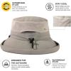 image:imageTOPEX ChicPony Womens Wide Brim Bucket Sun Hat with Ponytail Hole UPF 50 Summer Packable Sunhat for Travel Beach OutdoorGrey
