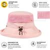 image:imageTOPEX ChicPony Womens Wide Brim Bucket Sun Hat with Ponytail Hole UPF 50 Summer Packable Sunhat for Travel Beach OutdoorPink