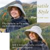 image:imageTOPEX ChicPony Womens Wide Brim Bucket Sun Hat with Ponytail Hole UPF 50 Summer Packable Sunhat for Travel Beach OutdoorPink