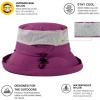 image:imageTOPEX ChicPony Womens Wide Brim Bucket Sun Hat with Ponytail Hole UPF 50 Summer Packable Sunhat for Travel Beach OutdoorPurple