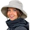 image:imageTOPEX ChicPony Womens Wide Brim Bucket Sun Hat with Ponytail Hole UPF 50 Summer Packable Sunhat for Travel Beach OutdoorGrey