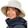 image:imageTOPEX ChicPony Womens Wide Brim Bucket Sun Hat with Ponytail Hole UPF 50 Summer Packable Sunhat for Travel Beach OutdoorKhaki