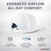 image:imageTOPEX UVCoolix Flat Bill Golf Baseball CapWaterResistant Breathable Adjustable Snapback Hat Men WomenCooling SweatbandWhite Flag
