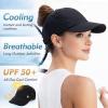 image:imageTOPEX ChicPony Cooling High Ponytail Everyday Sports Hat for Women Breathable Running Golf Walking UPF 50 FoldableBlack