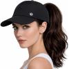 image:imageTOPEX ChicPony Cooling High Ponytail Everyday Sports Hat for Women Breathable Running Golf Walking UPF 50 FoldableBlack