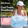 image:imageTOPEX ChicPony Cooling UV 50 High Ponytail Baseball Cap for Women  Breathable for Running Golf SportsHot Pink