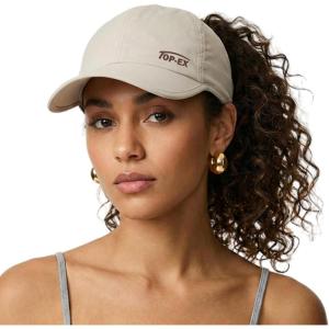 image:imageTOPEX ChicPony Cooling UV 50 High Ponytail Baseball Cap for Women  Breathable for Running Golf SportsCloud Grey