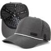 image:imageTOPEX UVCoolix Performance Rope Snapback Hat WaterResistant Beathable Baseball Cap for Men Golf Workout HatDark Grey