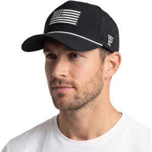 image:imageTOPEX UVCoolix Performance Rope Snapback Hat WaterResistant Beathable Baseball Cap for Men Golf Workout HatBlackflag