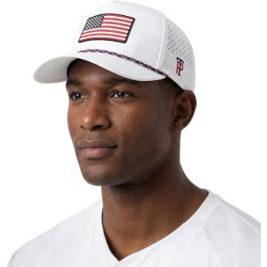 image:imageTOPEX UVCoolix Performance Rope Snapback Hat WaterResistant Beathable Baseball Cap for Men Golf Workout HatWhiteflag
