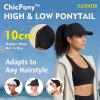 image:imageTOPEX ChicPony UVCoolix Instant Cooling Baseball Cap UV 50 High Ponytail Hat for Women Soft Top Hard BrimBlack