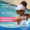 image:imageTOPEX ChicPony UVCoolix Instant Cooling Baseball Cap UV 50 High Ponytail Hat for Women Soft Top Hard BrimBlue Linen