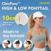 image:imageTOPEX ChicPony UVCoolix Instant Cooling Baseball Cap UV 50 High Ponytail Hat for Women Soft Top Hard BrimWhite