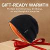 image:imageTOPEX PolarWool Wool Beanie Hat for Men Women Fleece Lined Skull Cap Winter Knit Hat Watch Caps Reversible amp WindproofBlack
