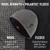 image:imageTOPEX PolarWool Wool Beanie Hat for Men Women Fleece Lined Skull Cap Winter Knit Hat Watch Caps Reversible amp WindproofGrey