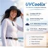 image:imageTOPEX UVCoolix Cooling Sun Hat Women Ponytail Hole UPF 50 Wide Brim Water Resistant Breathable Packable Hiking BeachBlack