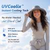 image:imageTOPEX UVCoolix Cooling Sun Hat Women Ponytail Hole UPF 50 Wide Brim Water Resistant Breathable Packable Hiking BeachGreen