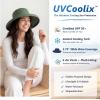 image:imageTOPEX UVCoolix Cooling Sun Hat Women Ponytail Hole UPF 50 Wide Brim Water Resistant Breathable Packable Hiking BeachGreen