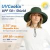 image:imageTOPEX UVCoolix Cooling Sun Hat Women Ponytail Hole UPF 50 Wide Brim Water Resistant Breathable Packable Hiking BeachGreen