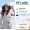 image:imageTOPEX UVCoolix Cooling Sun Hat Women Ponytail Hole UPF 50 Wide Brim Water Resistant Breathable Packable Hiking BeachGreige