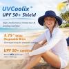 image:imageTOPEX UVCoolix Cooling Sun Hat Women Ponytail Hole UPF 50 Wide Brim Water Resistant Breathable Packable Hiking BeachNavy